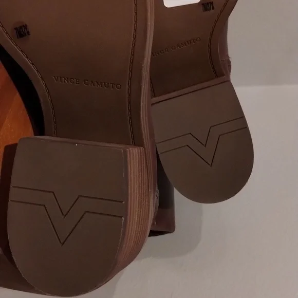 Leather Boots Brown Size 7 Vince Camuto Lia NWT - Picture 5 of 10